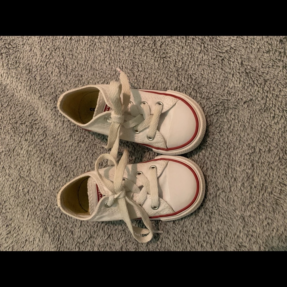 Toddler white Converse